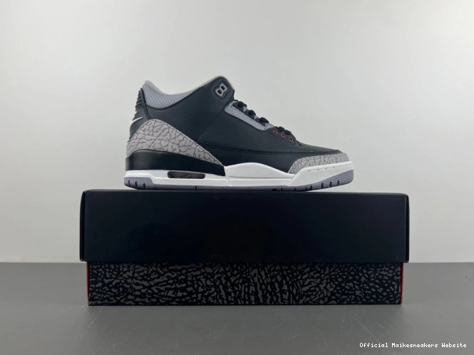 Official Maikesneakers Cement DN3707-010 Air Jordan Black 3 0716